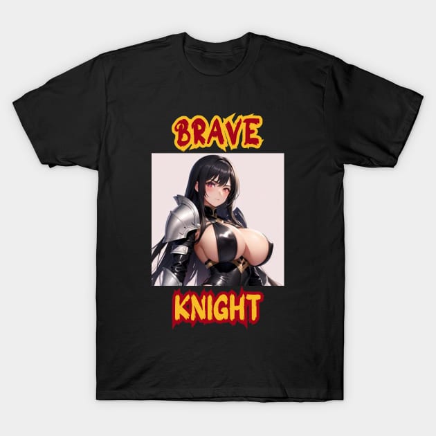 Brave Knight Anime Girl T-Shirt by Clicks Clothes